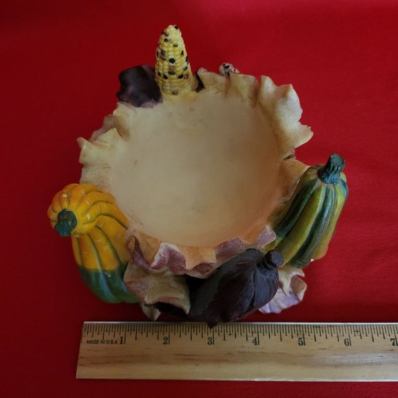 Thanksgiving Autumn Ceramic Table Decor Candle Holder Trinket Box - Picture 10 of 12